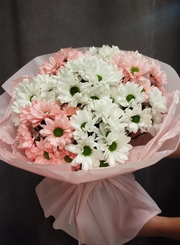 Букет из кустовых хризантем &laquo; Персиковое настроение&raquo; от интернет-магазина цветов в 